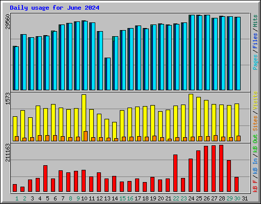 Daily usage for June 2024
