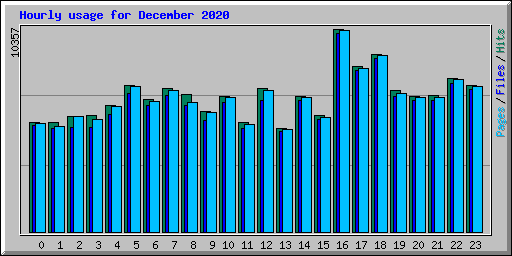 Hourly usage for December 2020