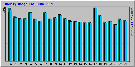 Hourly usage for June 2021