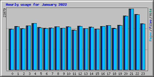 Hourly usage for January 2022