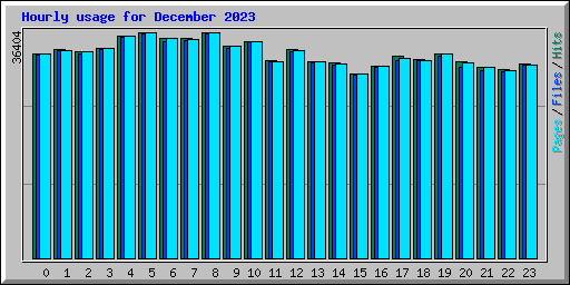 Hourly usage for December 2023