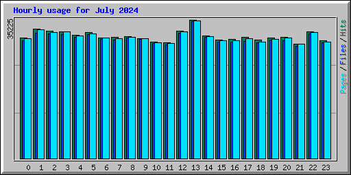 Hourly usage for July 2024
